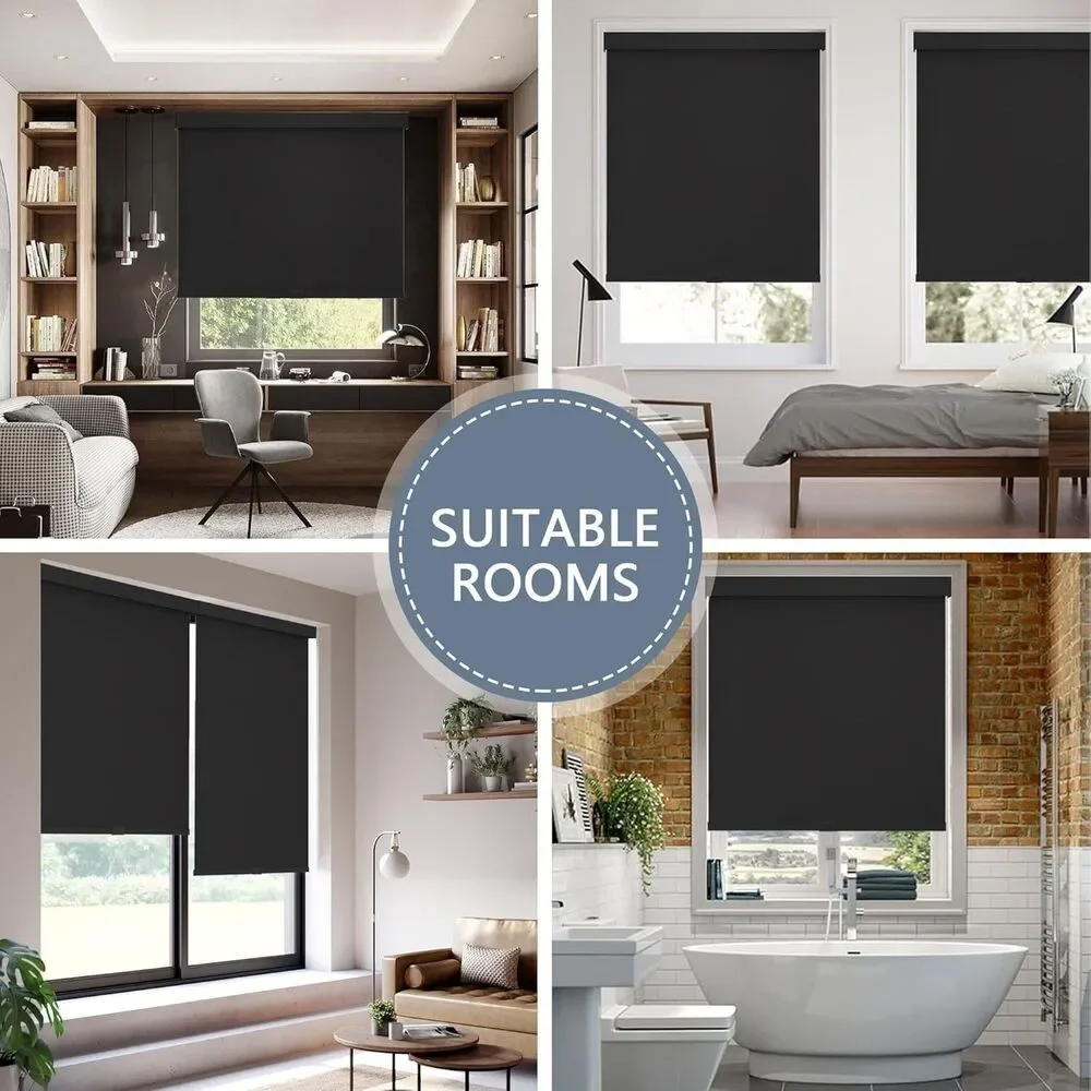 AOSKY Cordless roller blind Blackout roller shade 33.5” x 72
